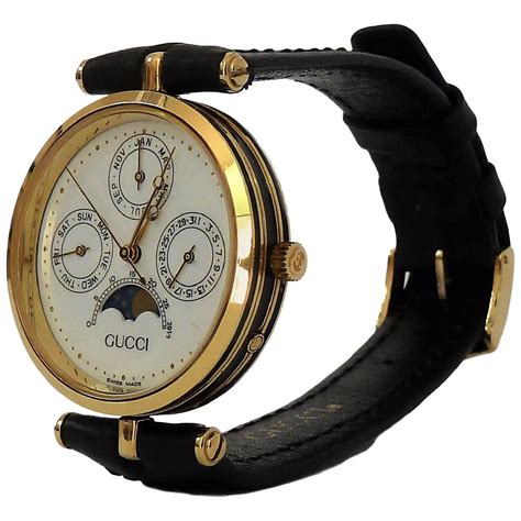 gucci moon phase pointer-triple-calendar ladies watch|best double calendar watches.